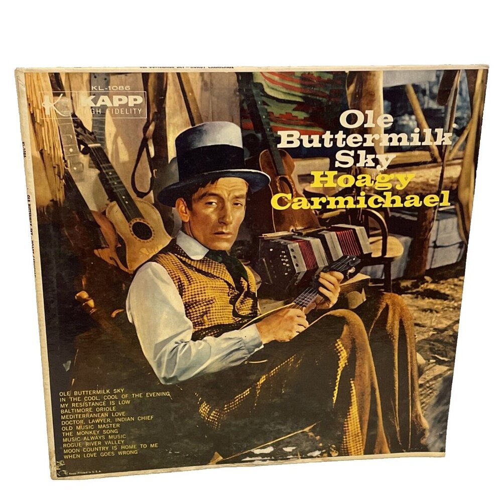 Hoagy Carmichael Ole Buttermilk Sky (Vinyl, 1958) Kapp KL-1086 VG LP Record